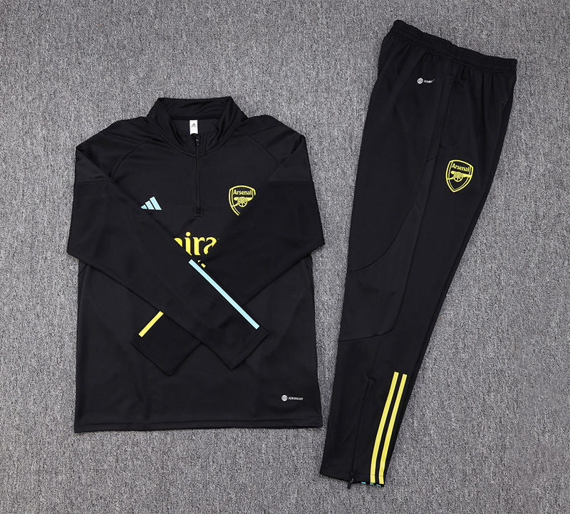 Arsenal Black Halfzip Tracksuit 23/24