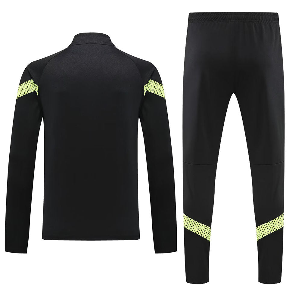 Man City Black Halfzip Tracksuit 23/24