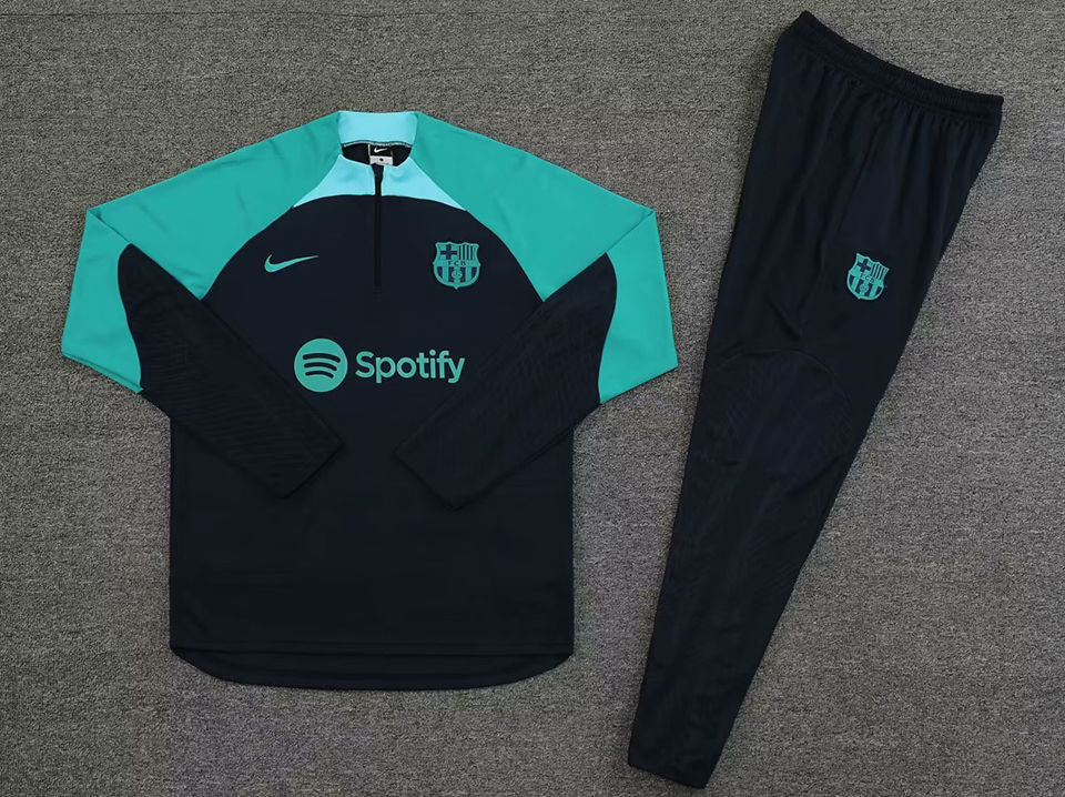 Barcelona Black Halfzip Tracksuit 23/24