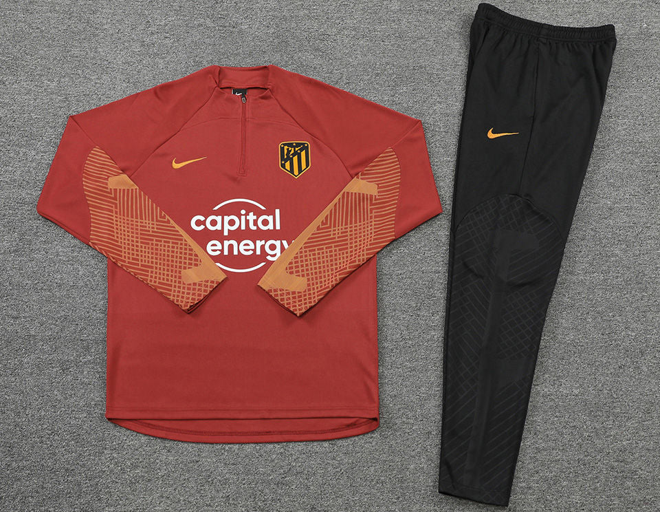 Atletico Madrid Brown Halfzip Tracksuit 22/23