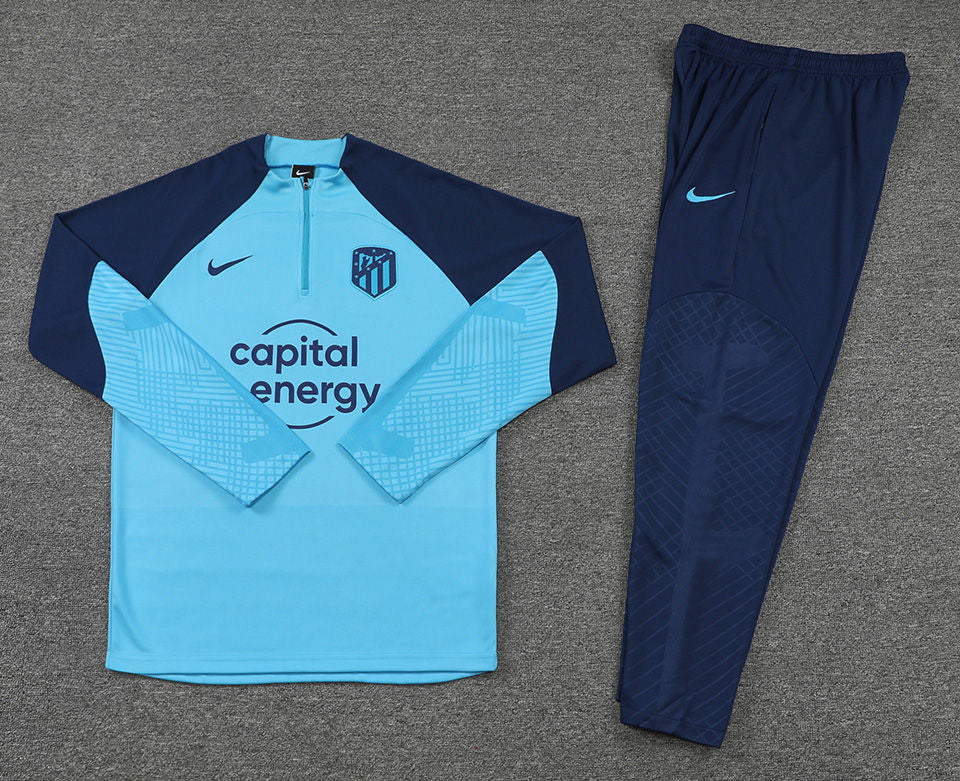 Atletico Madrid Blue Halfzip Tracksuit 22/23