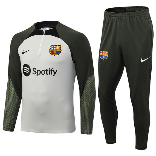 Barcelona Grey/Green Halfzip Tracksuit 24/25