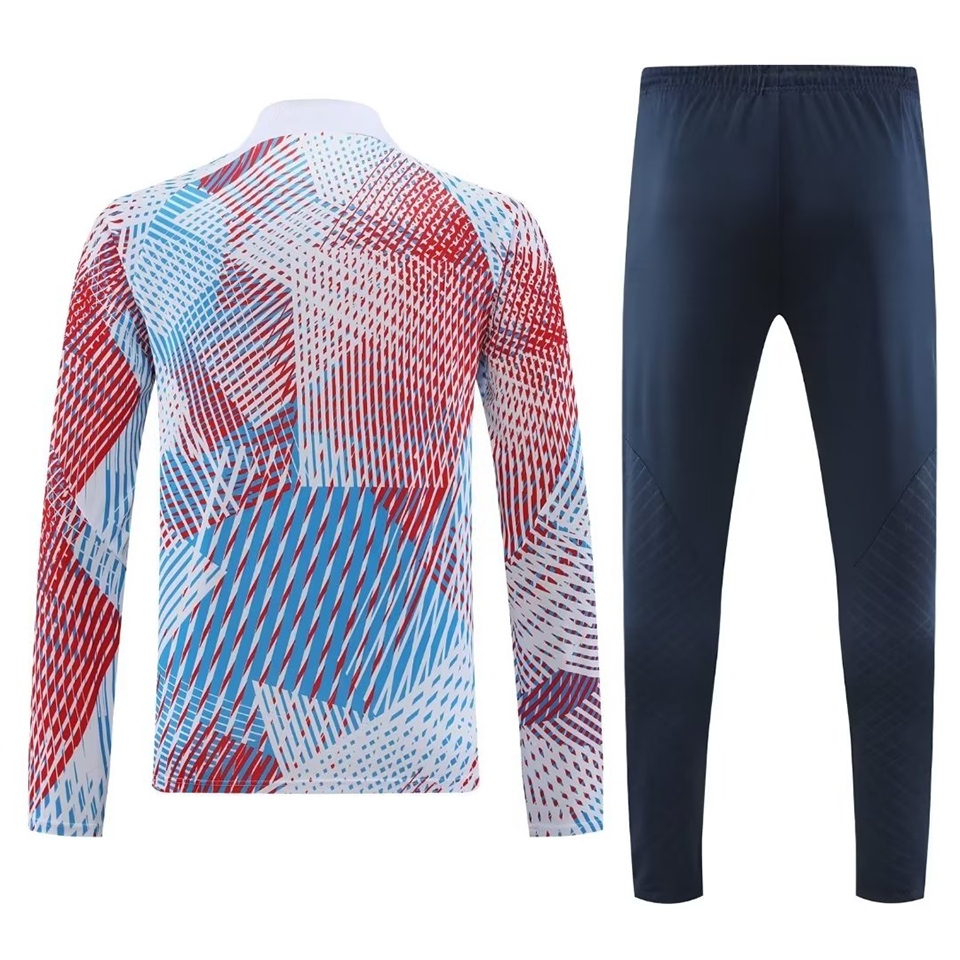 Barcelona Spray White Halfzip Tracksuit 23/24