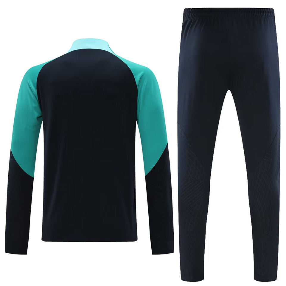 Barcelona Black Halfzip Tracksuit 23/24