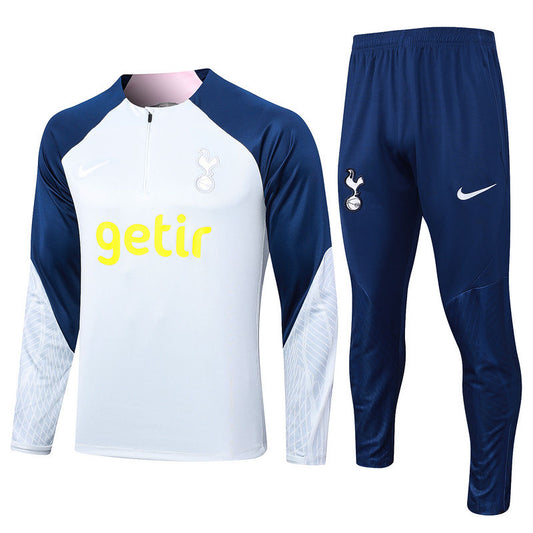 Tottenham Dark Light Gray Halfzip Tracksuit 23/24