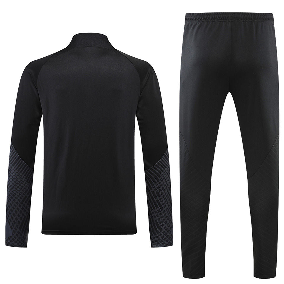 Tottenham Black Halfzip Tracksuit 22/23