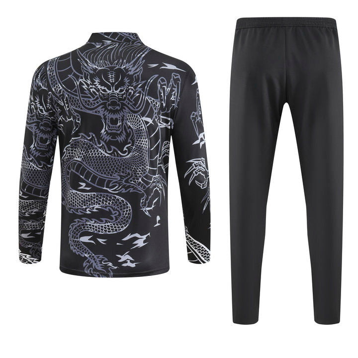 Real Madrid Grey Dragon Halfzip Tracksuit 23/24