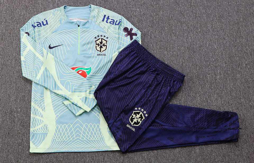 Brazil Grass Green Halfzip Tracksuit 22/23